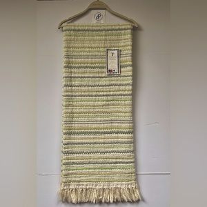 🎁Texteis Penedo New Stripe Wave Throw Blanket - Green Multi - 100% Cotton